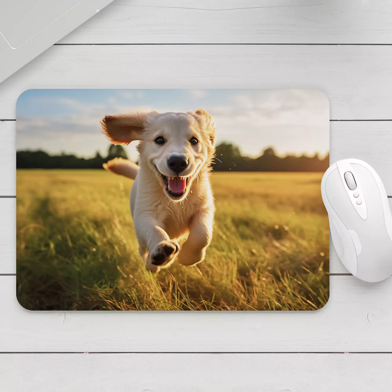 Personalised mouse pad featuring a heartwarming family photo, ideal for keeping cherished memories close while enhancing your desk's decor.